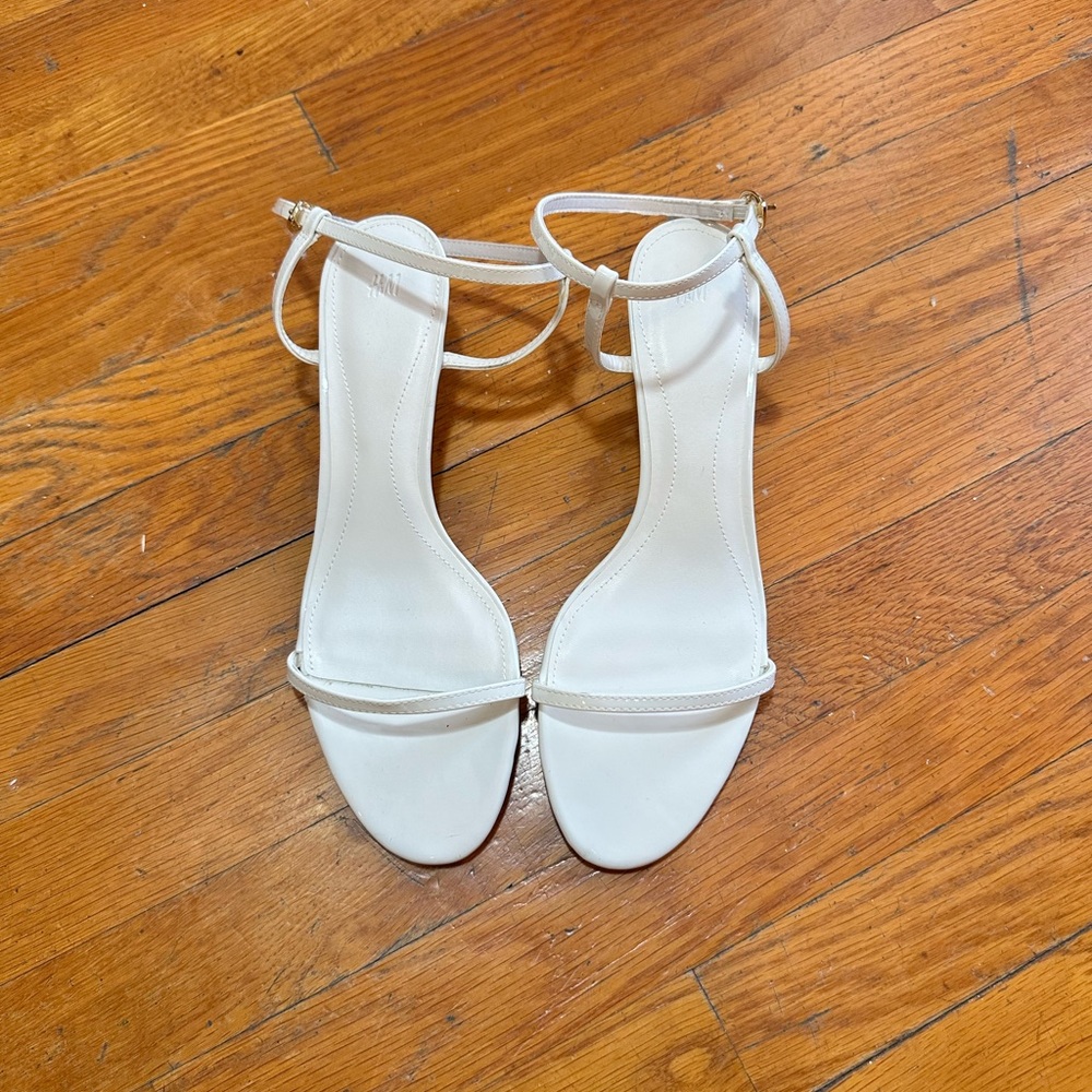 H&M White Strappy Sandals